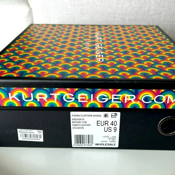 Kurt Geiger Gold Strappy Women's Heels - Picture 5 of 6